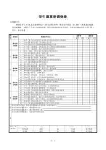 学生满意度调查表