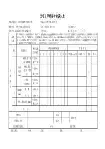 翻坝隧道分项工程质量评定表新