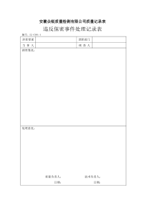 职业卫生-质量记录表格(定稿)