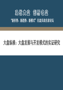 大盘发展与开发模式研究