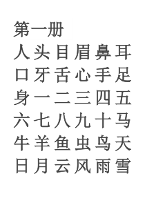 幼小衔接识字