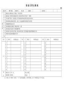 配制工序日常点检表