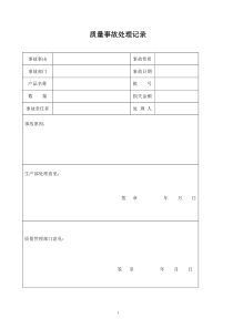 质量事故处理记录表