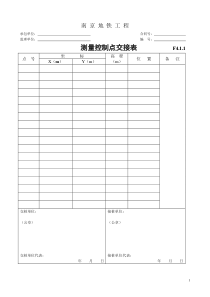 质量控制资料用表