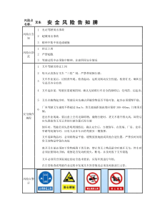 叉车风险告知牌