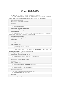 Oracle创建表空间