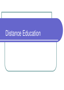 Distance Education