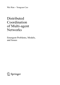 Distributed Coordination of Multi-agent Networks