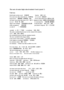 人教版高三英语笔记