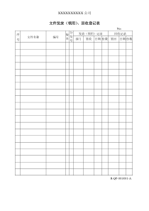 质量管理表格参考