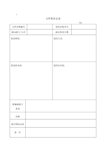 质量表格大全