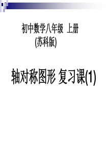 八年级数学上册第二章轴对称图形 复习课(1)