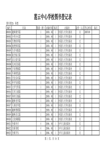 向阳中心学校图书登记表