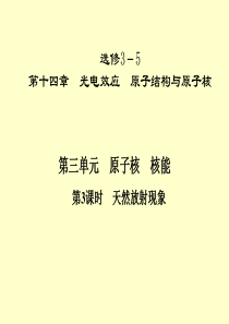 2013高考一轮复习优秀课件：光电效应+原子结构与原子核 第三单元  第3课时