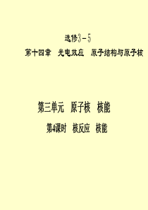 2013高考一轮复习优秀课件：光电效应+原子结构与原子核 第三单元  第4课时