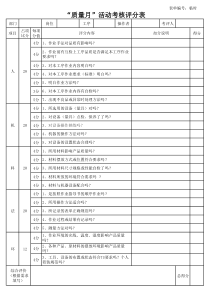 ”质量月“活动考核评分表(1) - 副本