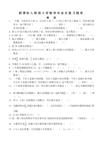 新课标人教版小学数学毕业总复习题库