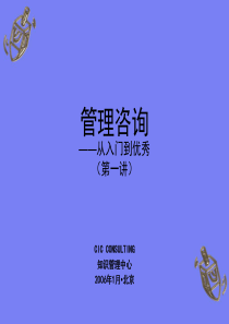 全球四大管理咨询公司培训讲义：管理咨询从入门到优秀