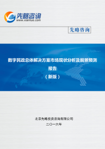 数字民政总体解决方案市场现状分析及前景预测报告(目录)