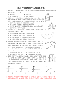 电磁感应单元测试题一