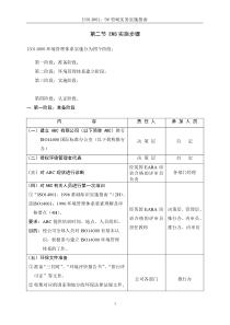 ISO14001：96咨询实务实施指南——EMS实施步骤（DOC 9页）