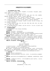 诗歌鉴赏术语及答题模式