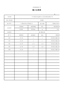 松木桩施工记录表4