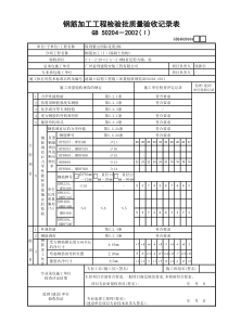 钢筋加工工程检验批质量验收记录表(Ⅰ)GD24010604