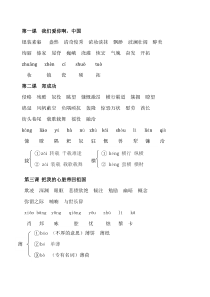 苏教版六年级上册生字词及多音字整理