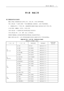 铁路工程施工质量验收标准应用指南 隧道表