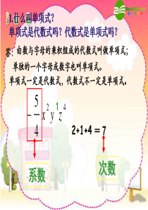 七年级数学上册2.1整式课件(3)人教版