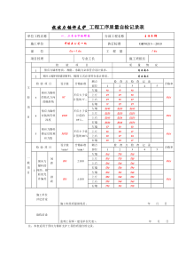 预应力锚杆支护工程工序质量验收记录表