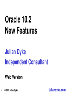 Oracle 10.2 New Features.ppt