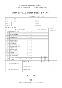 风管系统安装工程检验批质量验收记录表