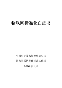 2016物联网标准化白皮书