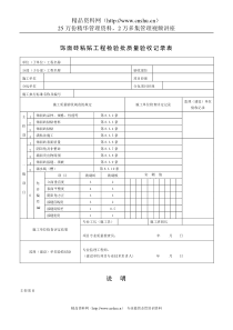 饰面砖粘贴工程检验批质量验收记录表