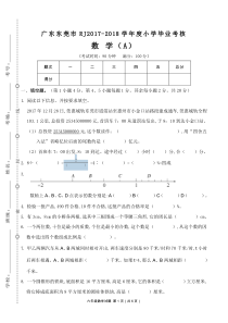 广东东莞市RJ2017-2018学年度小学毕业考核