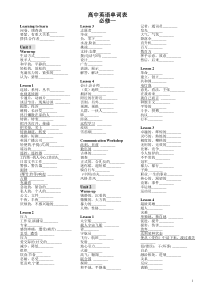 北师大版高中英语单词表1-8册(默写版)