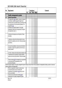 ISO90002000GapanalysisCheck