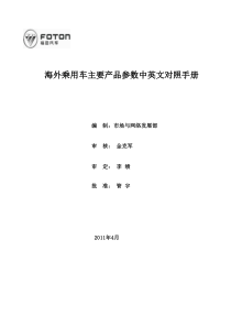 汽车中英参数表(各部件中英文对比_)