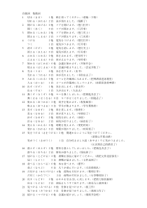 新标准日语二级(N2)自动词与他动词列表(全-共45个)