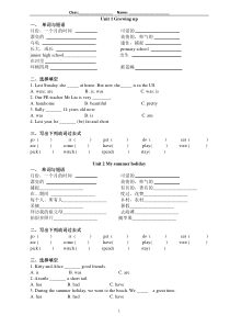 深圳小学英语六年级上单元练习U1-12 + 适当形式填空专项练习+选择填空