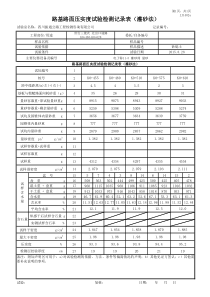 路基路面压实度试验检测记录表(灌砂法)