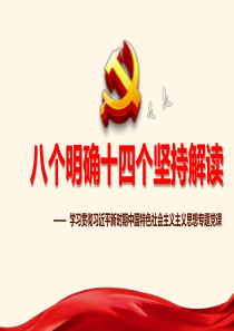 八个明确和十四个坚持学习解读专题党课ppt课件-PPT课件