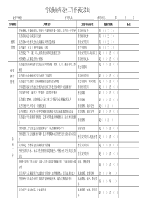 学校传染病防控工作督导记录表