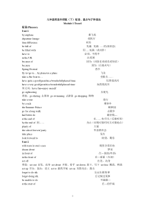 九年级英语外研版(下)短语、重点句子和语法