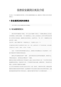 信息安全漏洞分类及学习