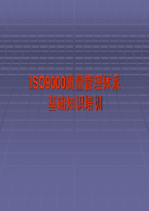 ISO9000质量管理体系基础知识培训