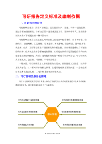 可研报告定义标准及编制依据