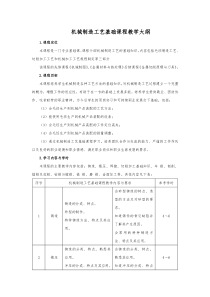 机械制造工艺基础课程教学大纲